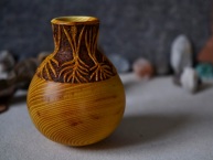 carved osage orange vessel