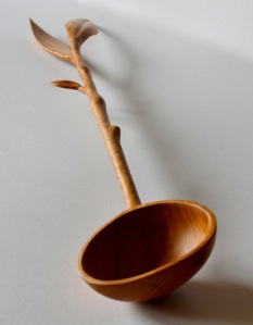 carved pear spoon